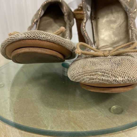 Leather Folded Ballerina Flats Shoes🩰 - Picture 4 of 9